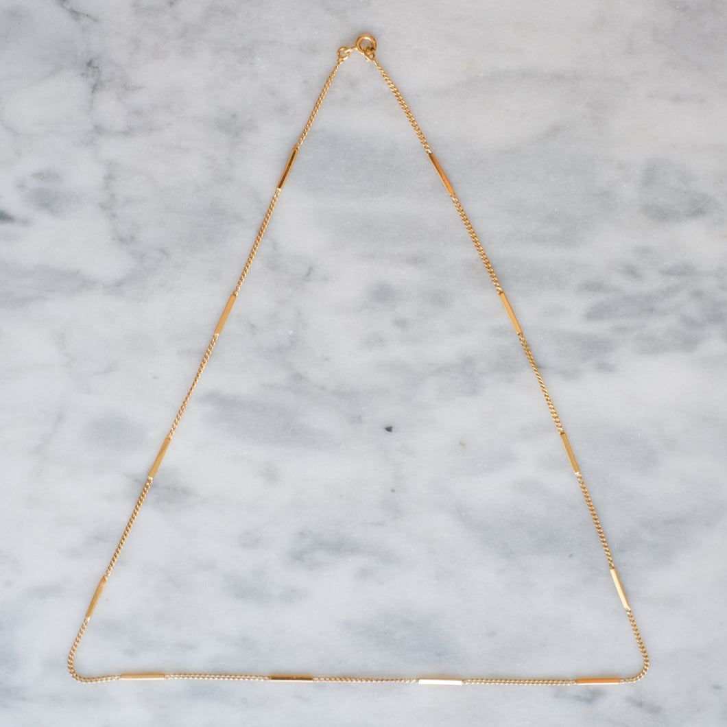Vintage French 17.5 inch Bar Link Chain