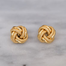 Load image into Gallery viewer, Vintage Textured Love Knot Stud Earrings

