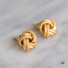 Load image into Gallery viewer, Vintage Textured Love Knot Stud Earrings
