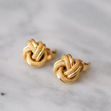 Load image into Gallery viewer, Vintage Textured Love Knot Stud Earrings
