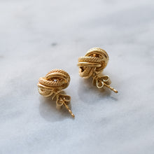 Load image into Gallery viewer, Vintage Textured Love Knot Stud Earrings
