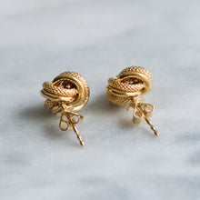 Load image into Gallery viewer, Vintage Textured Love Knot Stud Earrings
