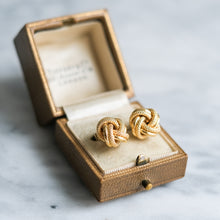 Load image into Gallery viewer, Vintage Textured Love Knot Stud Earrings
