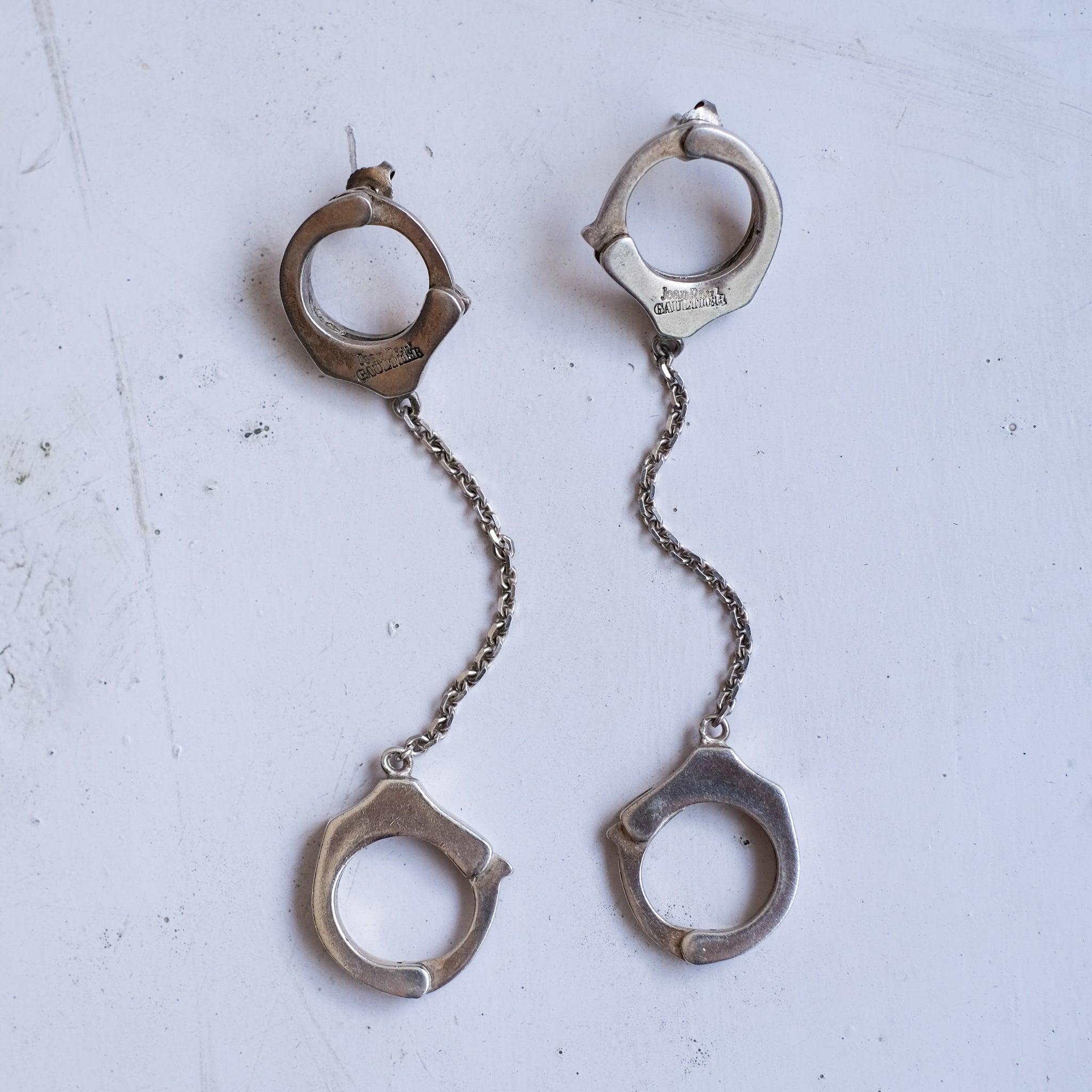 Vintage Jean Paul Gaultier Handcuff Earrings | Eye of the Cat 