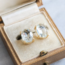 Load image into Gallery viewer, Vintage Aquamarine Stud Earrings

