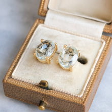 Load image into Gallery viewer, Vintage Aquamarine Stud Earrings
