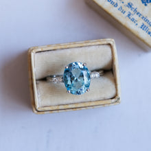 Load image into Gallery viewer, Vintage French Topaz with Diamonds Ring
