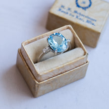 Load image into Gallery viewer, Vintage French Topaz with Diamonds Ring
