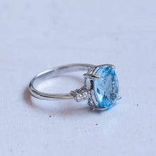 Load image into Gallery viewer, Vintage French Topaz with Diamonds Ring
