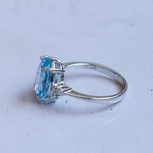 Load image into Gallery viewer, Vintage French Topaz with Diamonds Ring
