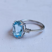 Load image into Gallery viewer, Vintage French Topaz with Diamonds Ring
