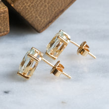 Load image into Gallery viewer, Vintage Aquamarine Stud Earrings
