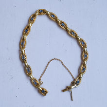 Load image into Gallery viewer, Antique Victorian 6.75 inch Bracelet with Sapphires
