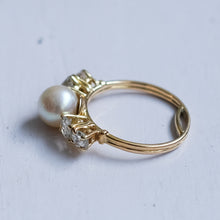 Load image into Gallery viewer, Art Deco era Pearl and Diamond Ring
