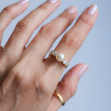 Load image into Gallery viewer, Art Deco era Pearl and Diamond Ring
