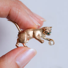 Load image into Gallery viewer, Vintage Retro Playful Cat Brooch
