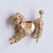 Load image into Gallery viewer, Vintage Retro Playful Poodle Brooch
