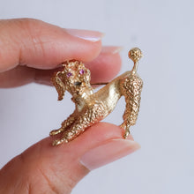 Load image into Gallery viewer, Vintage Retro Playful Poodle Brooch
