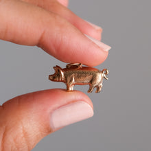 Load image into Gallery viewer, Vintage 9K Yellow Gold Lucky Pig Charm
