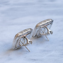 Load image into Gallery viewer, Vintage 1980s Sterling Silver Woven Square Earrings by Angela Cummings
