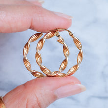 Load image into Gallery viewer, Vintage Twisted Hoop Earrings by UnoAErre
