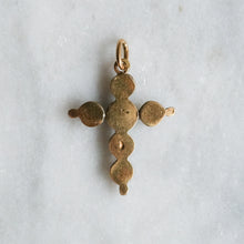 Load image into Gallery viewer, 19th Century Georgian Rose-Cut Diamond Silver &amp; Yellow Gold Cross Pendant
