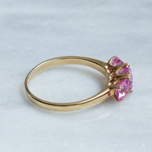 Load image into Gallery viewer, Vintage Pink Sapphire Trilogy Ring

