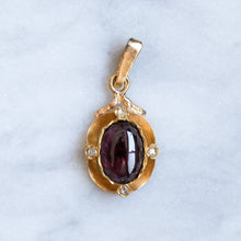 Load image into Gallery viewer, Antique Georgian Garnet with Rose-Cut Diamond Pendant
