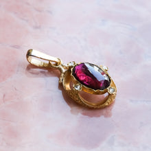 Load image into Gallery viewer, Antique Georgian Garnet with Rose-Cut Diamond Pendant
