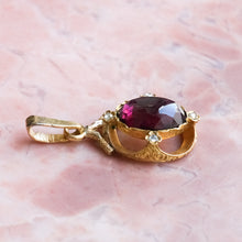 Load image into Gallery viewer, Antique Georgian Garnet with Rose-Cut Diamond Pendant
