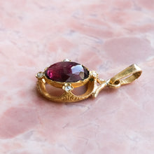 Load image into Gallery viewer, Antique Georgian Garnet with Rose-Cut Diamond Pendant
