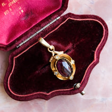 Load image into Gallery viewer, Antique Georgian Garnet with Rose-Cut Diamond Pendant
