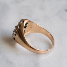 Load image into Gallery viewer, Victorian 10K Rose Gold Chunky Diamond Cluster Ring
