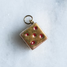 Load image into Gallery viewer, Vintage Dice Charm with Red Enamel

