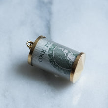 Load image into Gallery viewer, 'In Case of Emergency Break Glass' One-Pound Note Charm
