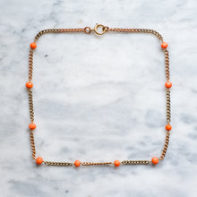 Load image into Gallery viewer, Vintage 9K Two-Tone Gold Coral Station Chain
