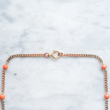 Load image into Gallery viewer, Vintage 9K Two-Tone Gold Coral Station Chain
