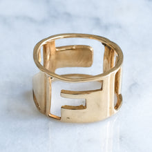 Load image into Gallery viewer, 14K Yellow Gold Ring with Pierced Four-Letter Word
