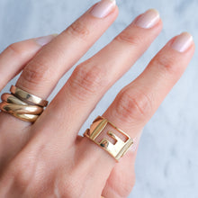 Load image into Gallery viewer, 14K Yellow Gold Ring with Pierced Four-Letter Word
