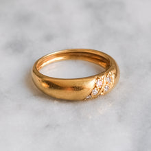 Load image into Gallery viewer, Vintage French 18K Yellow Gold Diamond Band
