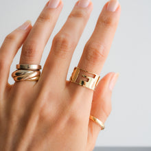 Load image into Gallery viewer, 14K Yellow Gold Ring with Pierced Four-Letter Word
