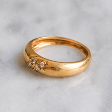 Load image into Gallery viewer, Vintage French 18K Yellow Gold Diamond Band
