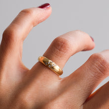 Load image into Gallery viewer, Vintage French 18K Yellow Gold Diamond Band
