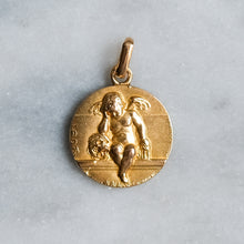 Load image into Gallery viewer, Antique 18K Yellow Gold Weeping Angel of Amiens Pendant
