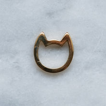 Load image into Gallery viewer, 18K Yellow Gold Eye of the Cat Plain Cat Connector
