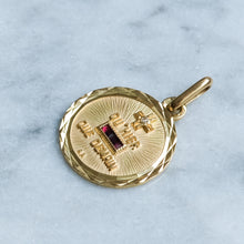 Load image into Gallery viewer, Vintage Retro Round QU'HIER QUE DEMAIN Augis Pendant with Box
