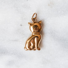 Load image into Gallery viewer, Vintage 9K Yellow Gold Sitting Cat Charm
