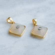 Load image into Gallery viewer, Edwardian Carved Chalcedony with Diamond Conversion Pendant - A
