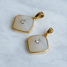 Load image into Gallery viewer, Edwardian Carved Chalcedony with Diamond Conversion Pendant - A
