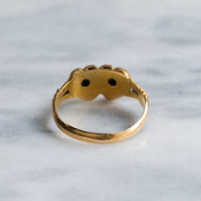 Load image into Gallery viewer, Antique Double Heart Diamond and Ruby Ring

